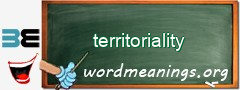 WordMeaning blackboard for territoriality